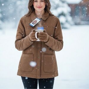 Boston Traders Ladies’ Faux Suede Trucker Jacket - size L(12-14)